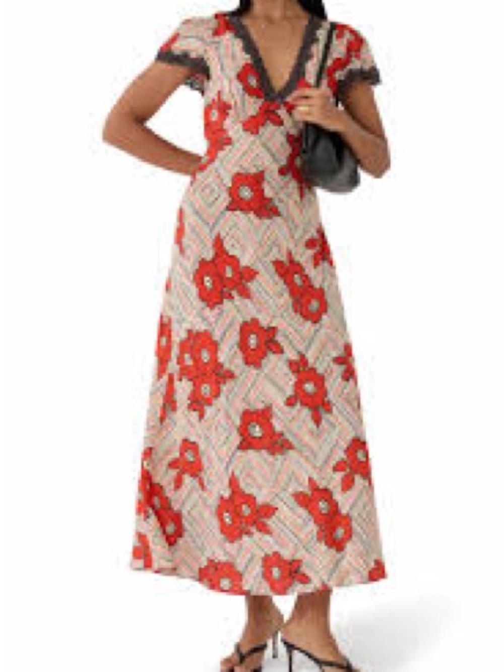RIXO London Clarice Midi Dress Small